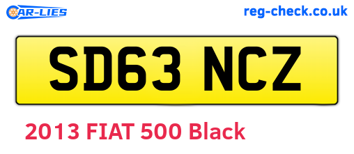 SD63NCZ are the vehicle registration plates.