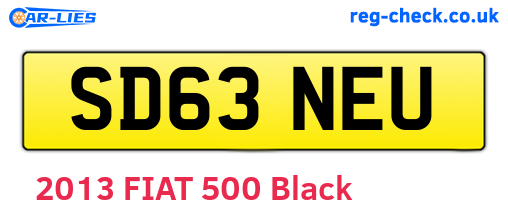 SD63NEU are the vehicle registration plates.
