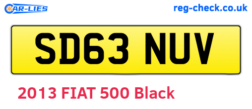 SD63NUV are the vehicle registration plates.