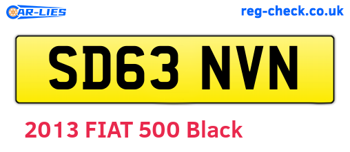 SD63NVN are the vehicle registration plates.