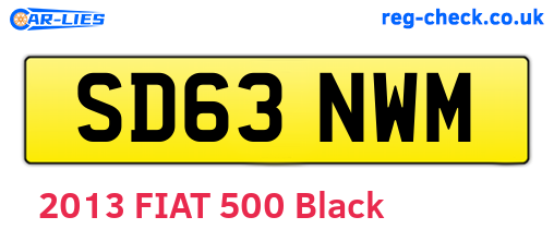 SD63NWM are the vehicle registration plates.