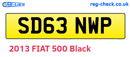 SD63NWP are the vehicle registration plates.
