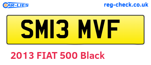 SM13MVF are the vehicle registration plates.