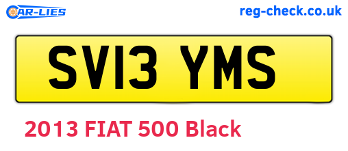 SV13YMS are the vehicle registration plates.