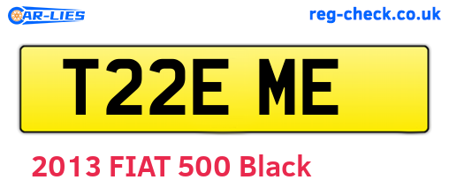 T22EME are the vehicle registration plates.