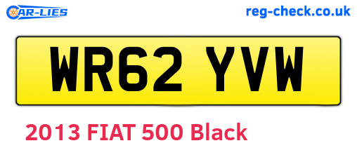 WR62YVW are the vehicle registration plates.