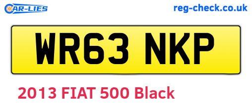 WR63NKP are the vehicle registration plates.