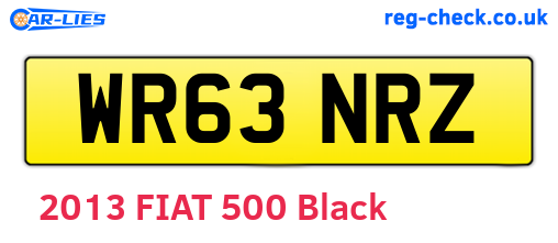 WR63NRZ are the vehicle registration plates.
