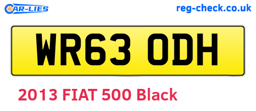 WR63ODH are the vehicle registration plates.