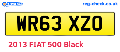WR63XZO are the vehicle registration plates.