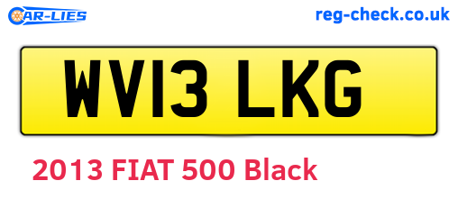 WV13LKG are the vehicle registration plates.