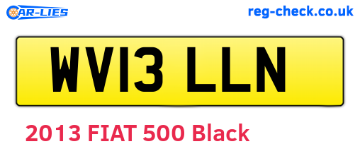 WV13LLN are the vehicle registration plates.