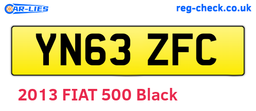 YN63ZFC are the vehicle registration plates.