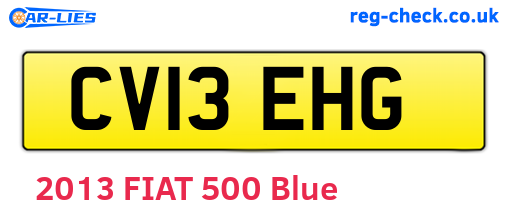 CV13EHG are the vehicle registration plates.