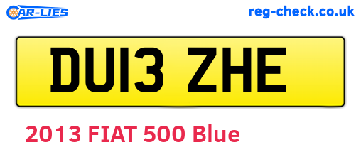 DU13ZHE are the vehicle registration plates.