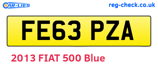 FE63PZA are the vehicle registration plates.