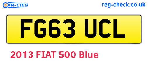 FG63UCL are the vehicle registration plates.