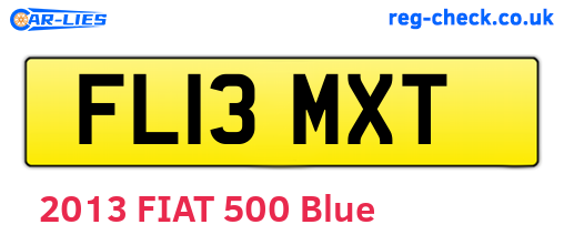 FL13MXT are the vehicle registration plates.