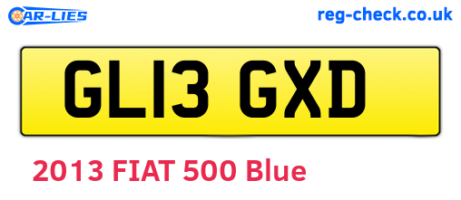 GL13GXD are the vehicle registration plates.