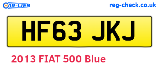 HF63JKJ are the vehicle registration plates.