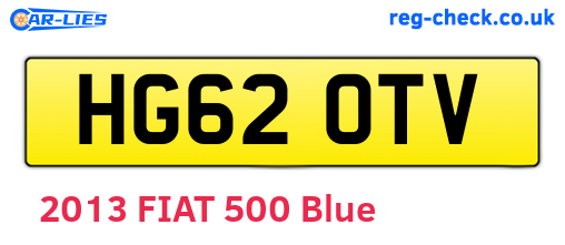 HG62OTV are the vehicle registration plates.