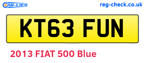 KT63FUN are the vehicle registration plates.