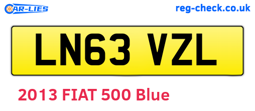LN63VZL are the vehicle registration plates.