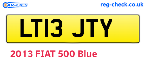 LT13JTY are the vehicle registration plates.