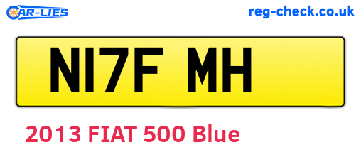 N17FMH are the vehicle registration plates.