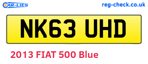 NK63UHD are the vehicle registration plates.