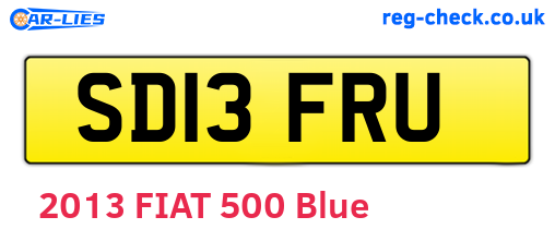 SD13FRU are the vehicle registration plates.