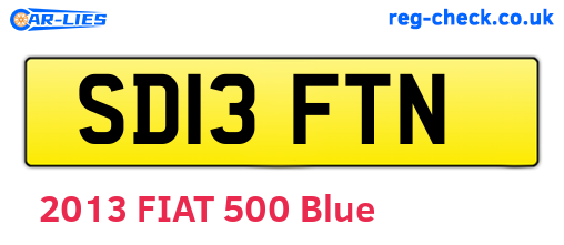 SD13FTN are the vehicle registration plates.