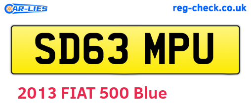 SD63MPU are the vehicle registration plates.