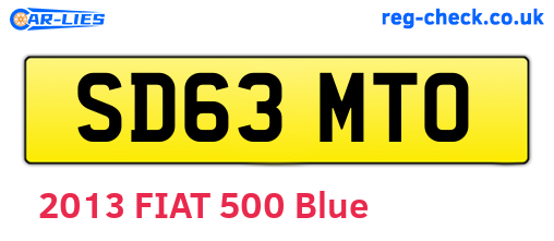 SD63MTO are the vehicle registration plates.