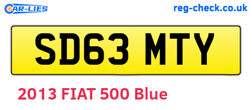SD63MTY are the vehicle registration plates.