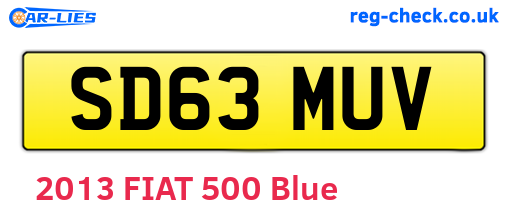 SD63MUV are the vehicle registration plates.