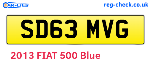 SD63MVG are the vehicle registration plates.