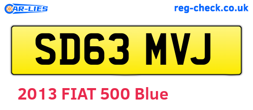 SD63MVJ are the vehicle registration plates.