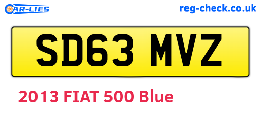 SD63MVZ are the vehicle registration plates.