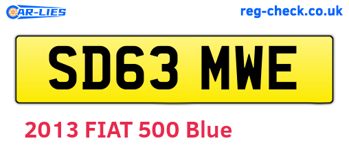SD63MWE are the vehicle registration plates.