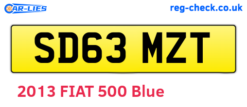 SD63MZT are the vehicle registration plates.