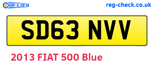 SD63NVV are the vehicle registration plates.
