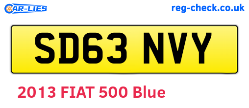 SD63NVY are the vehicle registration plates.