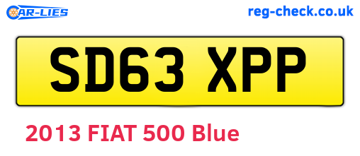 SD63XPP are the vehicle registration plates.