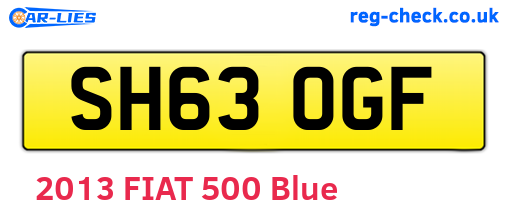 SH63OGF are the vehicle registration plates.