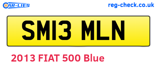 SM13MLN are the vehicle registration plates.