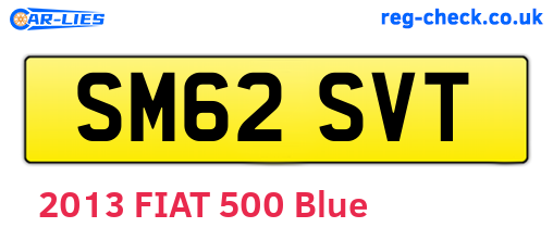 SM62SVT are the vehicle registration plates.