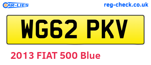 WG62PKV are the vehicle registration plates.