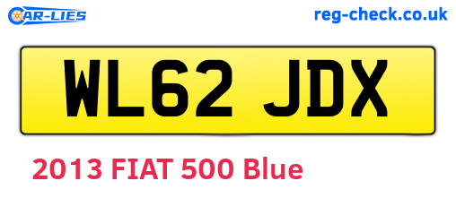 WL62JDX are the vehicle registration plates.