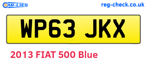WP63JKX are the vehicle registration plates.